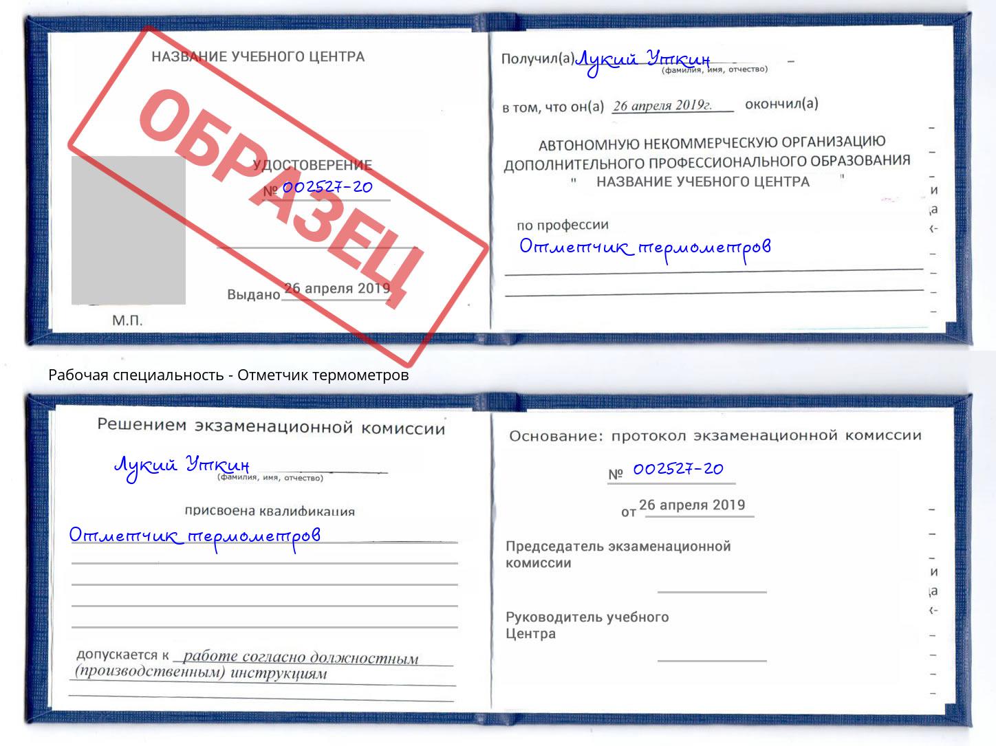 Отметчик термометров Россошь