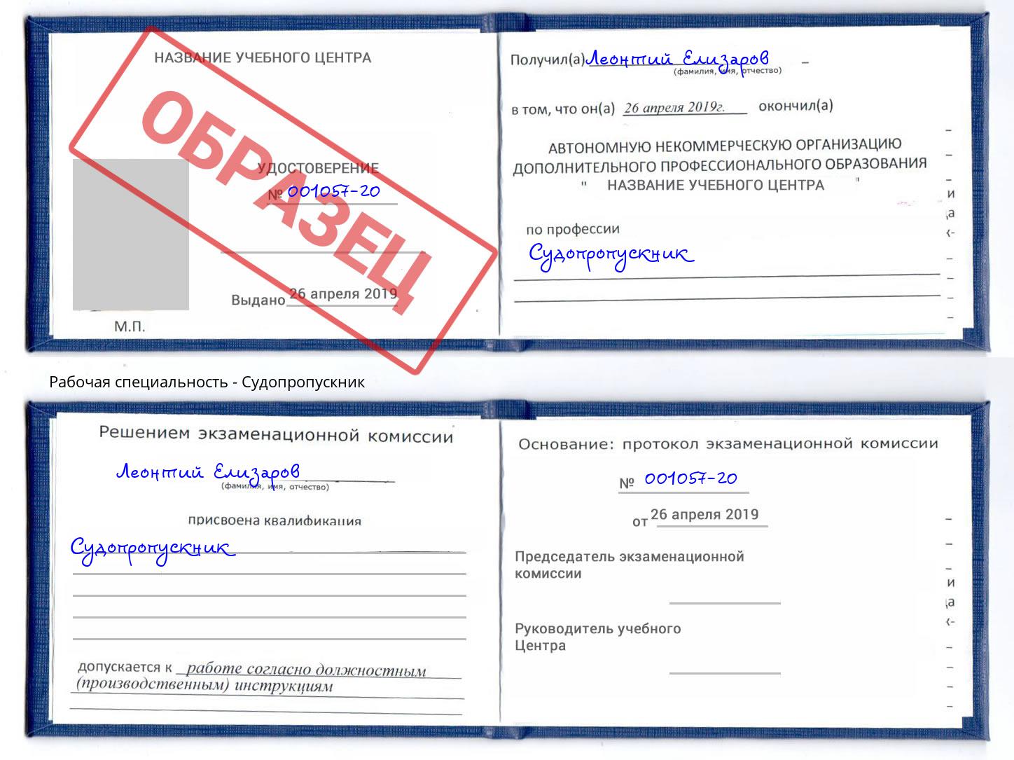 Судопропускник Россошь