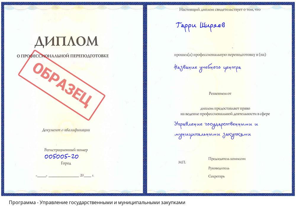 Управление государственными и муниципальными закупками Россошь